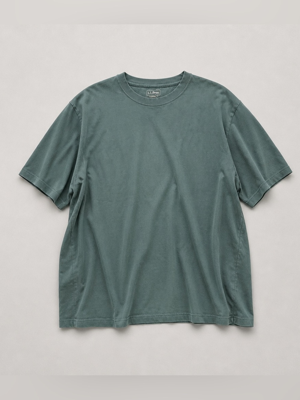 L.L. Bean Short-Sleeve Crewneck Tee in Slate Green